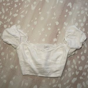 Aritzia Wilfred Linen off the Shoulder Top size Small
